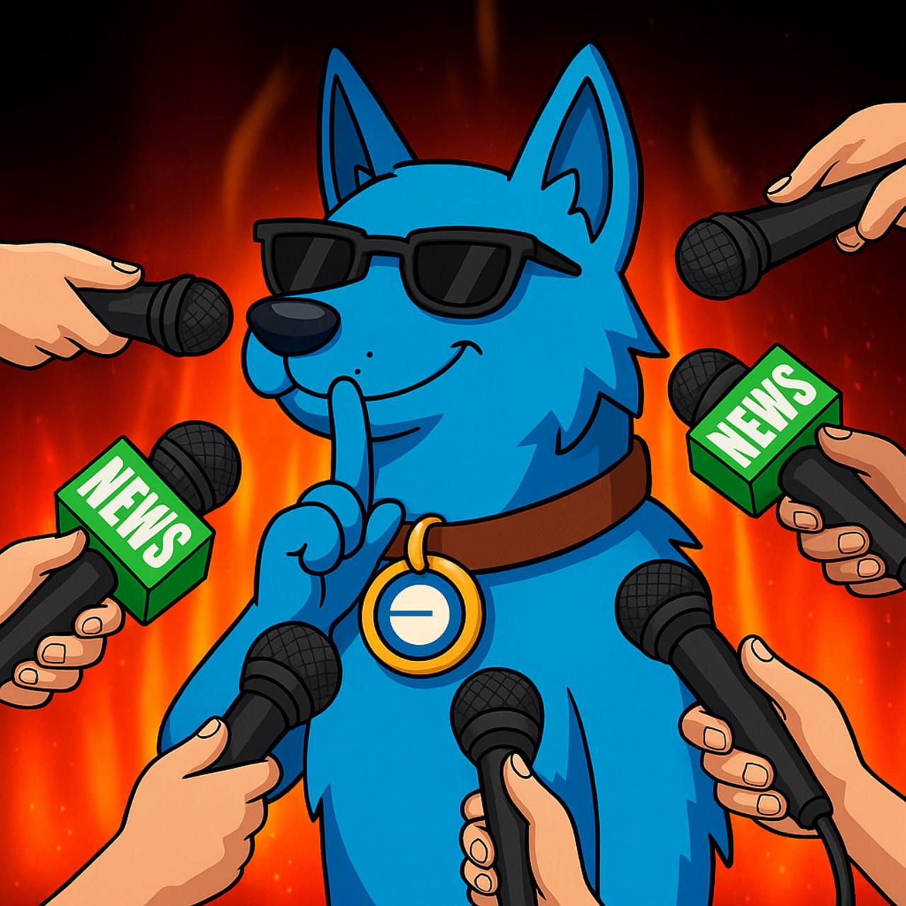 BARKO BEING INTERVIEWED BY NEWS REPORTERS