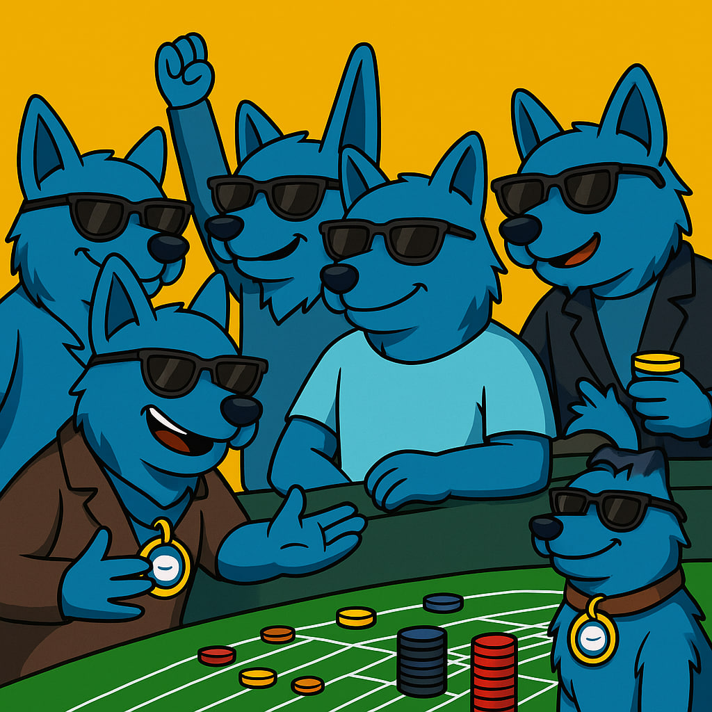 BARKO PLAYING POKER WITH FRIENDS
